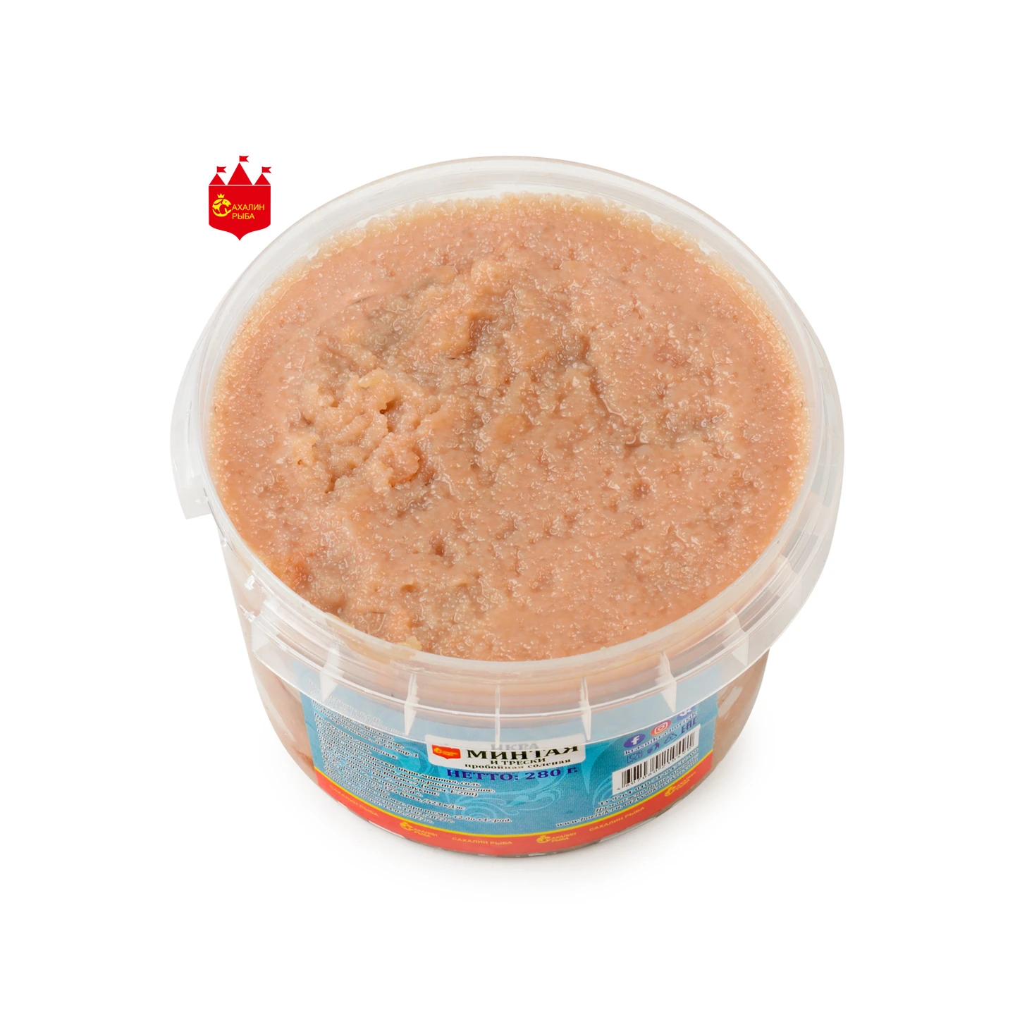 Икра минтая и трески 280 гр.