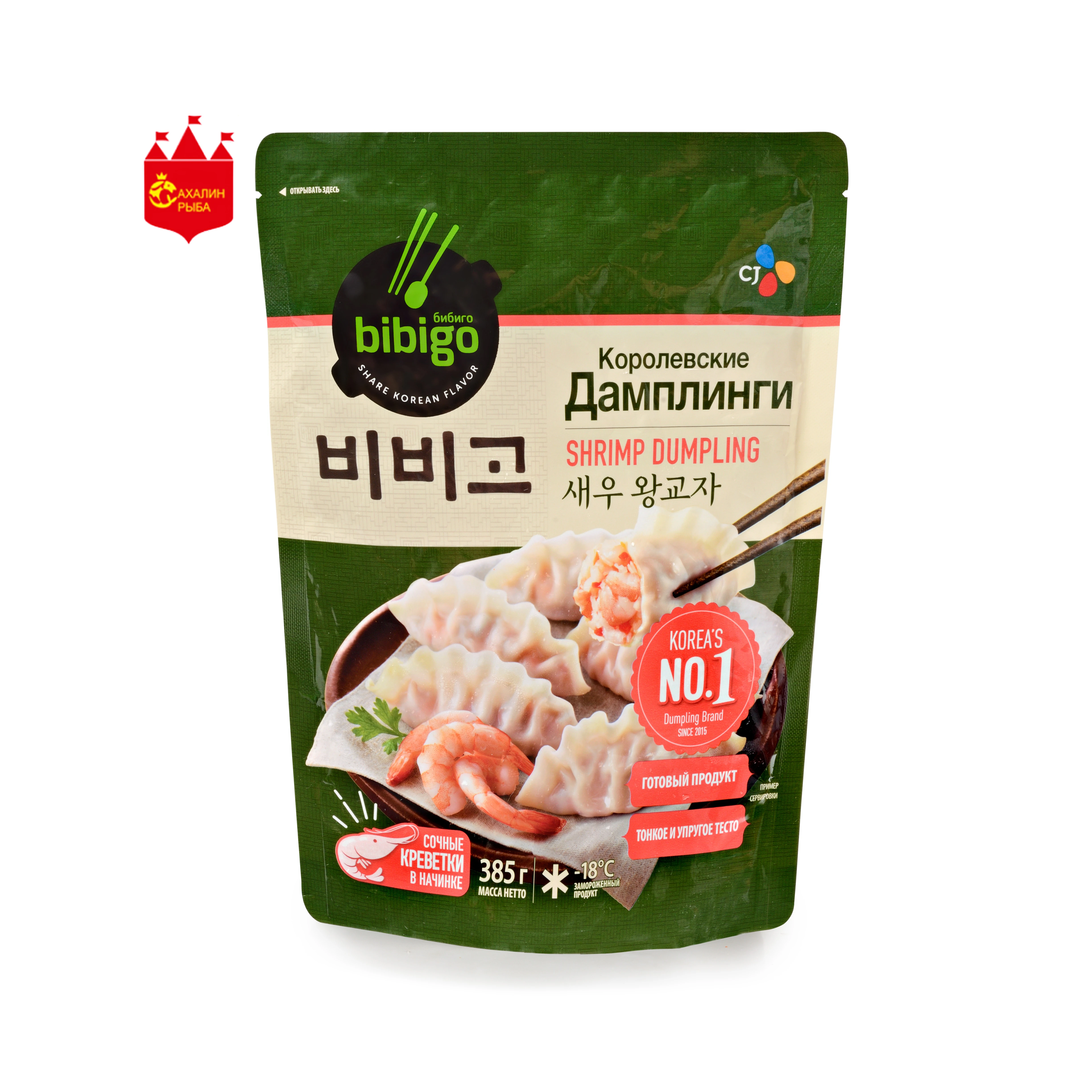 Дамплинги "Бибиго" с креветками 385 гр.