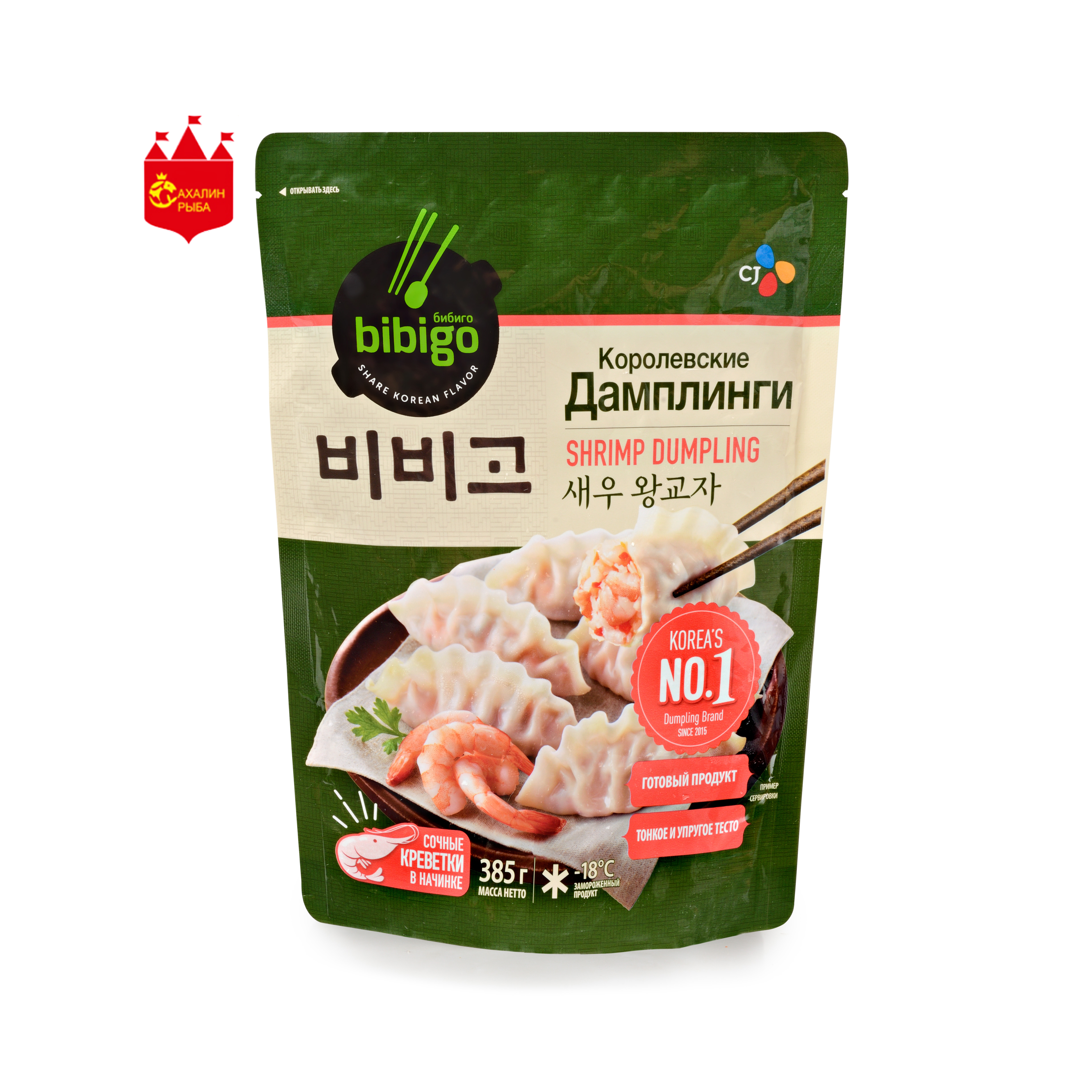 Дамплинги "Бибиго" с креветками 385 гр.