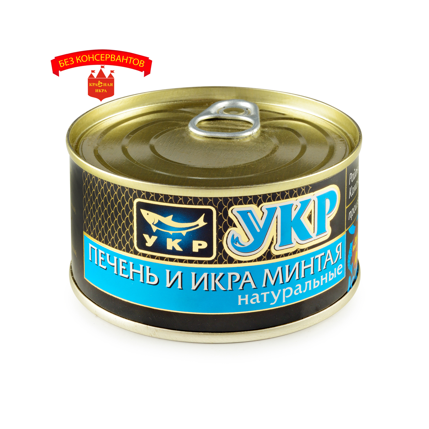 Печень и икра минтая кусочки 180 гр.