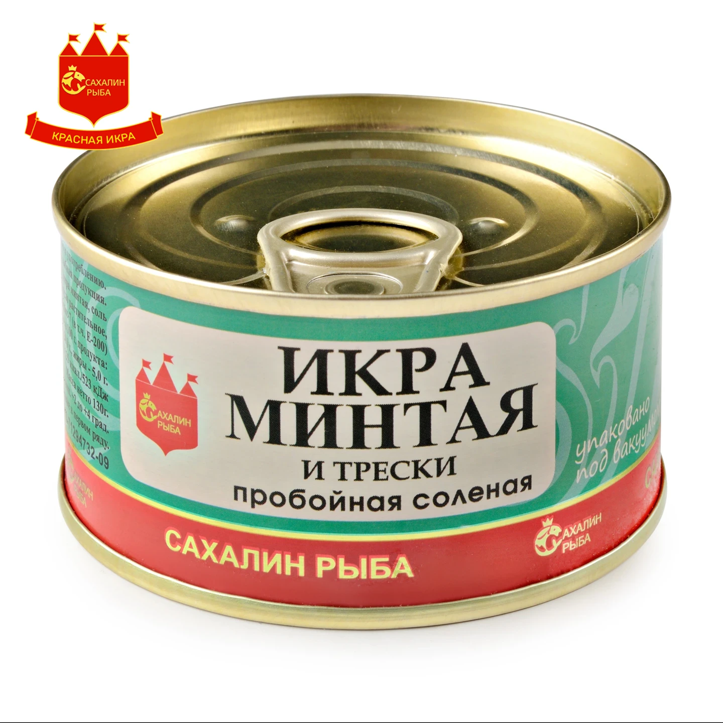 Икра минтая и трески 130 гр.