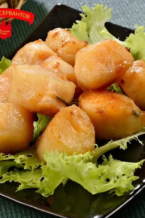 Салат с гребешками на гриле — легкость и вкус весны!