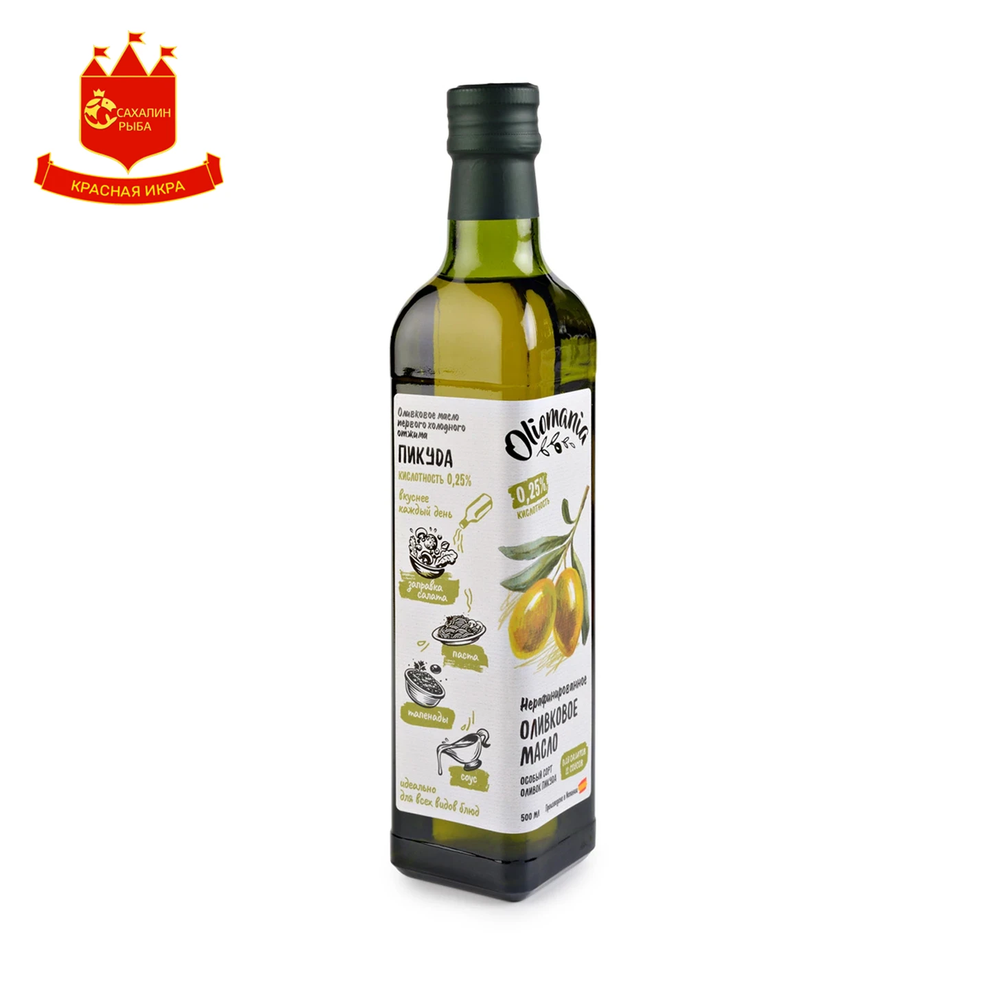 Масло оливковое нерафинированное "Evoo Picido" 500 мл.